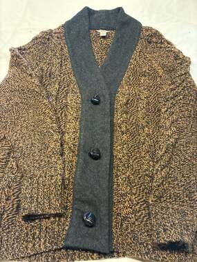 Woolrich Women's Cable Knit Shawl Collar Cardigan Sweater, Size S